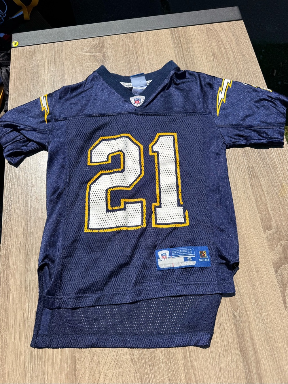 NFL Navy Youth #21 LaDanian Tomlinson Chargers Mesh Football Jersey